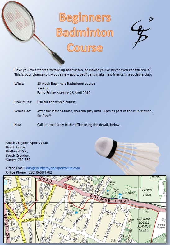 Beginners Badminton Course